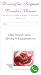 Mobile Screenshot of littleflowerhome.org